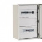 Chassis 54 modules 3 rangées avec plastrons et rails DIN pour coffret 600X400