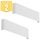 Lot de 2 appliques led braytron avva1, blanc, 12w, 810lm, aluminium