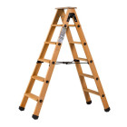 Escabeau double accès bois 2x5 marches + tablette centaure - 483605