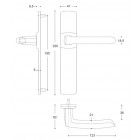Ensemble scult clé i bezault entraxe 195 mm chrome velours - 204373