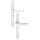 Ensemble de porte sur plaque étroite new-york 099kh/300lmsgl/1810 hoppe blanc pur - 3293988