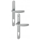 Ensemble de porte sur plaque étroite new-york 1810rh/300lmsgl/1810 hoppe inox pz92 - 3398270