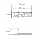 Ensemble sur rosace carré colindale brionne - nickelé satiné - pc529010n