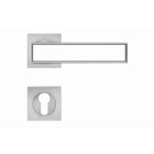 Ensemble béquille Torino sur rosace R53QY KARCHER DESIGN Nickel satiné - Clé i - R53QY-PZ-060