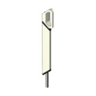 Verrou en applique 500 mm alma - ral 9010 blanc - 240-500-9010
