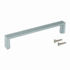 Poignée pour meuble Fuji EMUCA en zamak finition gris métallisé avec entraxe 128 mm - 9354025