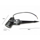 Spot extérieur piquet led cob 3w - couleur eclairage au choix