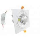 Downlight spot led cob carré orientable 24w - couleur eclairage au choix