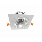 Downlight spot led cob carré orientable 18w - couleur eclairage au choix