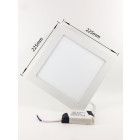Downlight dalle led extra plate carré blanc 18w - couleur eclairage au choix