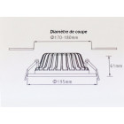 Downlight spot led cob carré 30w 195mm - couleur eclairage au choix