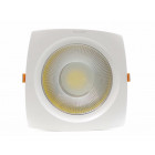 Downlight spot led cob carré convexe 40w 235mm - couleur eclairage au choix