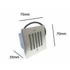 Encastré mural led f87 3w ip44 - couleur eclairage : blanc neutre 4000k - 5500k