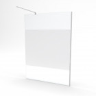 Paroi de douche à l'italienne freedom 140x200cm depoli verre 8mm avec bras de maintient en inox extensible Aurlane - FAC100