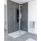 Volet pivotant pour paroi de douche à l'italienne transparent - 40x200cm verre transparent 6mm - freedom 2 pivot