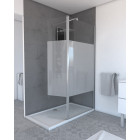 Volet pivotant à bande dépolie pour paroi de douche à l'italienne - 40x200cm - verre dépolie 6mm - freedom 2 depoli pivot