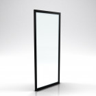 Retour pour paroi pour douche - crush retour 80- 80x200cm - profile noir mat - verre transparent 6mm Aurlane - FAC285