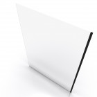 Paroi de douche à l'italienne transparent 140x200cm - profilé noir mat - verre transparent 8mm - freedom 2 dark 140 Aurlane - FAC300