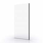 Paroi de douche à l'italienne transparent 90x200cm - profilé noir mat - verre transparent 8mm - freedom 2 dark 90 Aurlane - FAC302