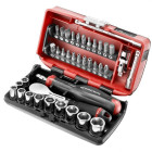Coffret cliquet HP+Douilles 1/4 6 Pans FACOM - R.181NANOPB