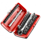 Coffret 31 pièces cliquet porte-embouts R.PE 1/4'' + 28 embouts 1/4" FACOM - R.PEJ31PB