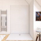 Panneau mural de douche blanc en aluminium - 120 x 210 cm - wall'it blanc 120 Aurlane - FAC327