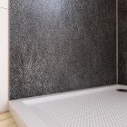 Panneau mural de douche finition pierre en composite pierre et résine - 90 x 210 cm - stone'it silver grey 90 Aurlane - FAC333