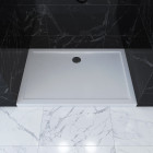 Receveur de douche a poser extra-plat en acrylique blanc rectangle - 120x80cm - bac de douche whiteness ii 120x80 Aurlane - FAC376