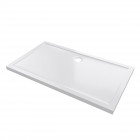 Receveur de douche a poser extra-plat en acrylique blanc rectangle - 140x80cm - bac de douche whiteness ii 140x80 Aurlane - FAC377