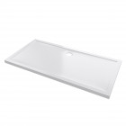 Receveur de douche a poser extra-plat en acrylique blanc rectangle - 160x80cm - bac de douche whiteness ii 160 Aurlane - FAC378