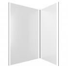Pack panneaux muraux blanc en aluminium avec profilé d'angle et de finition noir mat - 90 x 120cm - wall'it blanc 90x120 Aurlane - FAC380