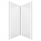 Pack panneaux muraux blanc en aluminium avec profilé d'angle et de finition noir mat - 90 x 90cm - wall'it blanc 90x90 Aurlane - FAC402