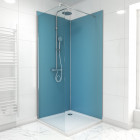 Pack panneaux muraux bleu en aluminium avec profilé d'angle et de finition anodise brillant - 90 x 90cm - wall'it blue 90x90