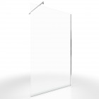 Pack paroi de douche transparent 120cm profile chrome - dim: 120x200cm - freedom 2 120 + barre de fixation freedom 2 telescopic Aurlane - FAC439
