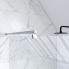 Pack paroi de douche transparent 140cm profile chrome - dim: 140x200cm - freedom 2 140 + barre de fixation freedom 2 telescopic Aurlane - FAC440