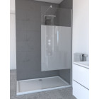 Pack paroi de douche depolie 90cm profile chrome - dim: 90x200cm - freedom 2 depoli 90 + barre de fixation freedom 2 telescopic Aurlane - FAC444