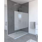 Pack paroi de douche depolie 120cm profile chrome - dim: 120x200cm - freedom 2 depoli 120 + barre de fixation freedom 2 telescopic Aurlane - FAC445