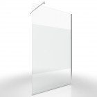Pack paroi de douche depolie 120cm profile chrome - dim: 120x200cm - freedom 2 depoli 120 + barre de fixation freedom 2 telescopic Aurlane - FAC445
