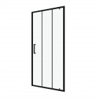 Paroi porte de douche pivotante type industriel - 80x200cm - porte pivotante - profile noir mat - verre transparent 6mm - crushx 80