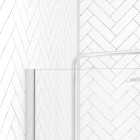 Paroi de douche avec bande miroir 100x200cm - verre 8mm - profilé chrome - freedom 2 mirror Aurlane - FAC658