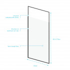 Paroi de douche 120x203cm à structure noir mat extensible 203cm à 273cm stretchy Aurlane - FAC665