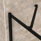 Pare baignoire avec volet pivotant 70+30x130cm - finition noir mat - dark contouring screen Aurlane - FAC674