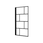 Pare baignoire rabattable sérigraphié 80×140 cm – Finition Noir Mat – BLOCKS SCREEN Aurlane - FAC688