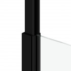 Pare baignoire 75x153cm extensible jusqu’à 202cm - aluminium noir mat - verre trempé 6mm - stretchy Aurlane - FAC689