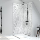 Panneau mural de douche en composite - feuille de pierre et ciment - 90 x 210 cm - ice lunar 90 Aurlane - FAC692