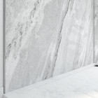Panneau mural de douche en composite - feuille de pierre et ciment - 120 x 210 cm - ice lunar 120 Aurlane - FAC693