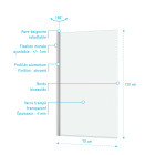 Pare-baignoire rabattable - verre trempé 4mm - Dimensions et couleur de profilé au choix