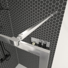 Paroi de douche - cadre et bras aluminium chrome - chromed contouring - Dimensions au choix
