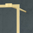 Paroi de douche à l'italienne 120x195cm sérigraphie type briques - doré or brossé - goldy blocks Aurlane - FAC939