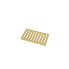 Grille rainurée en inox or doré brossé pour receveur - 20.15x12.3x0.55cm - rock 2 grid line Aurlane - FAC947